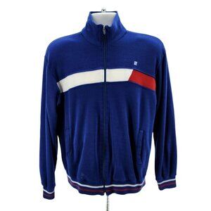Vintage Pierre Cardin Blue Red White Track Jacket Mens Large